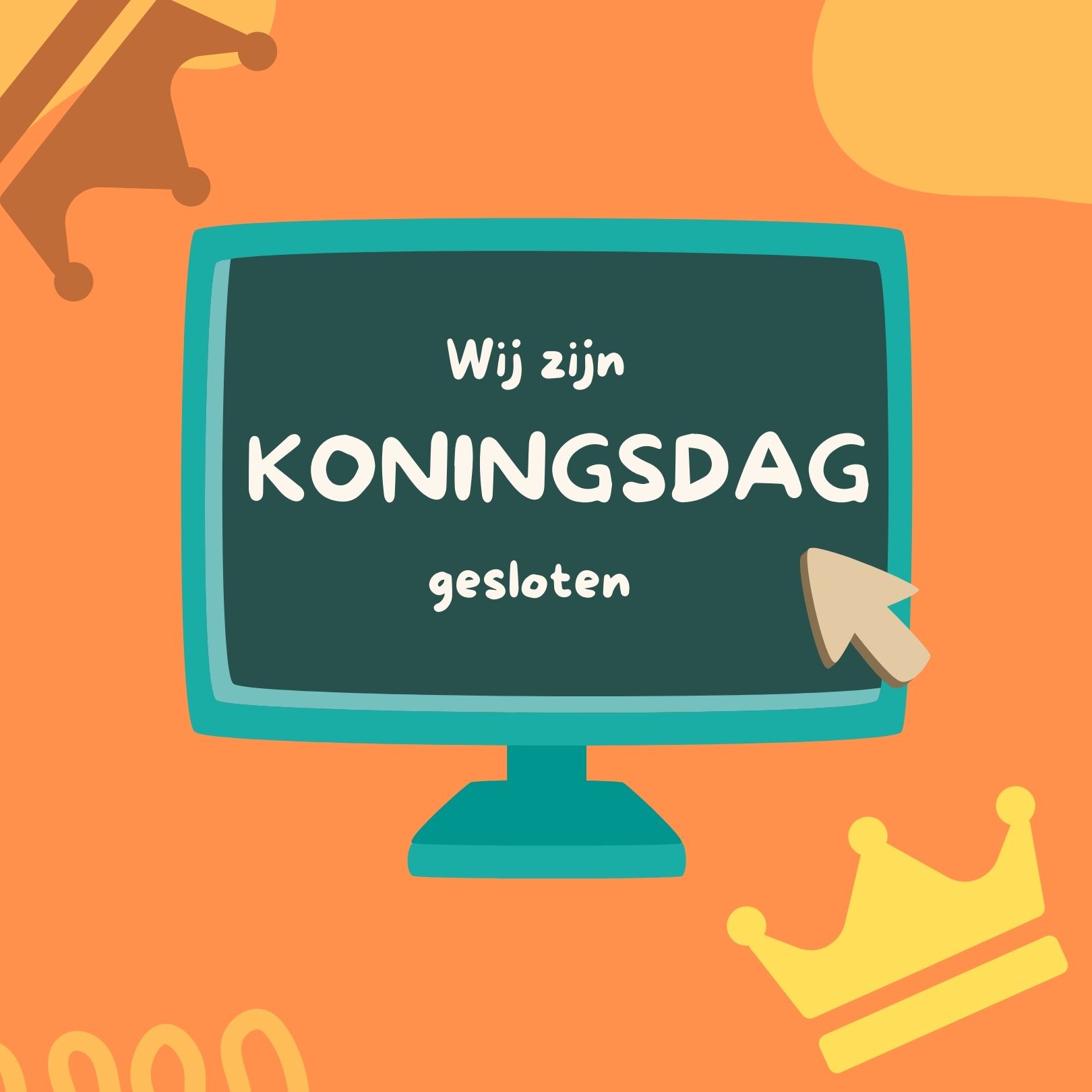 Koningsdag gesloten