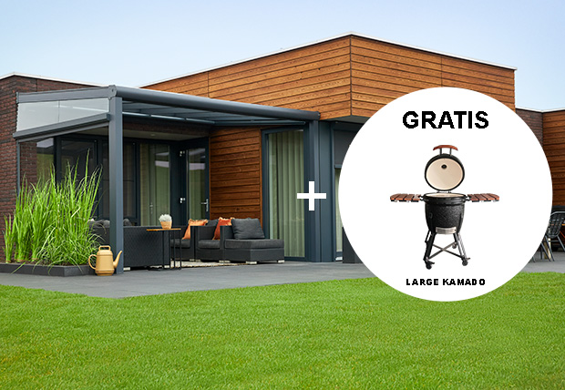 Overkapping met gratis kamado